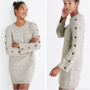 Madewell Donegal Button Sleeve Sweater Dress